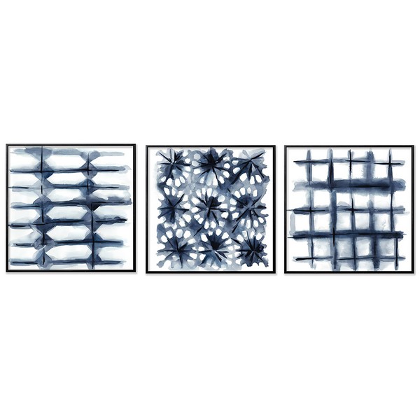 Set 3 Cuadros modernos abstractos blanco y negro